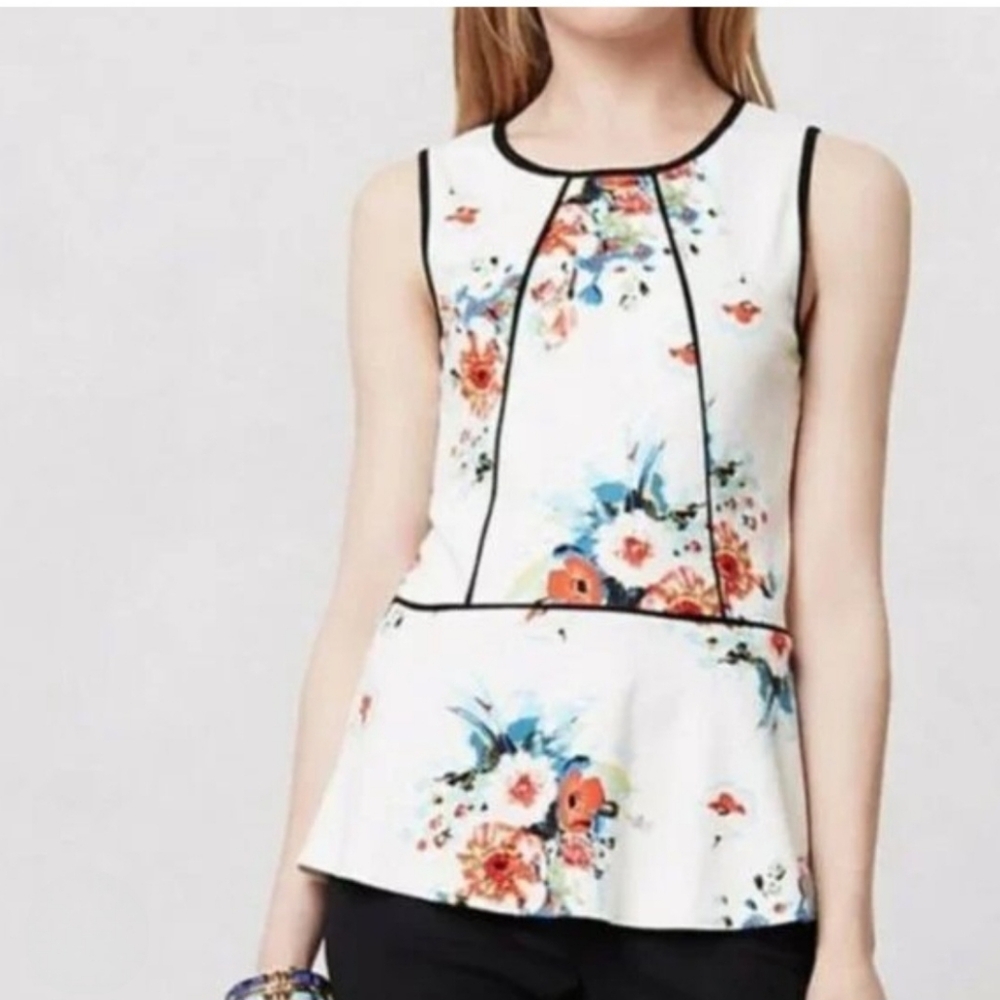 Weston Wear Floral Sleeveless Peplum Top